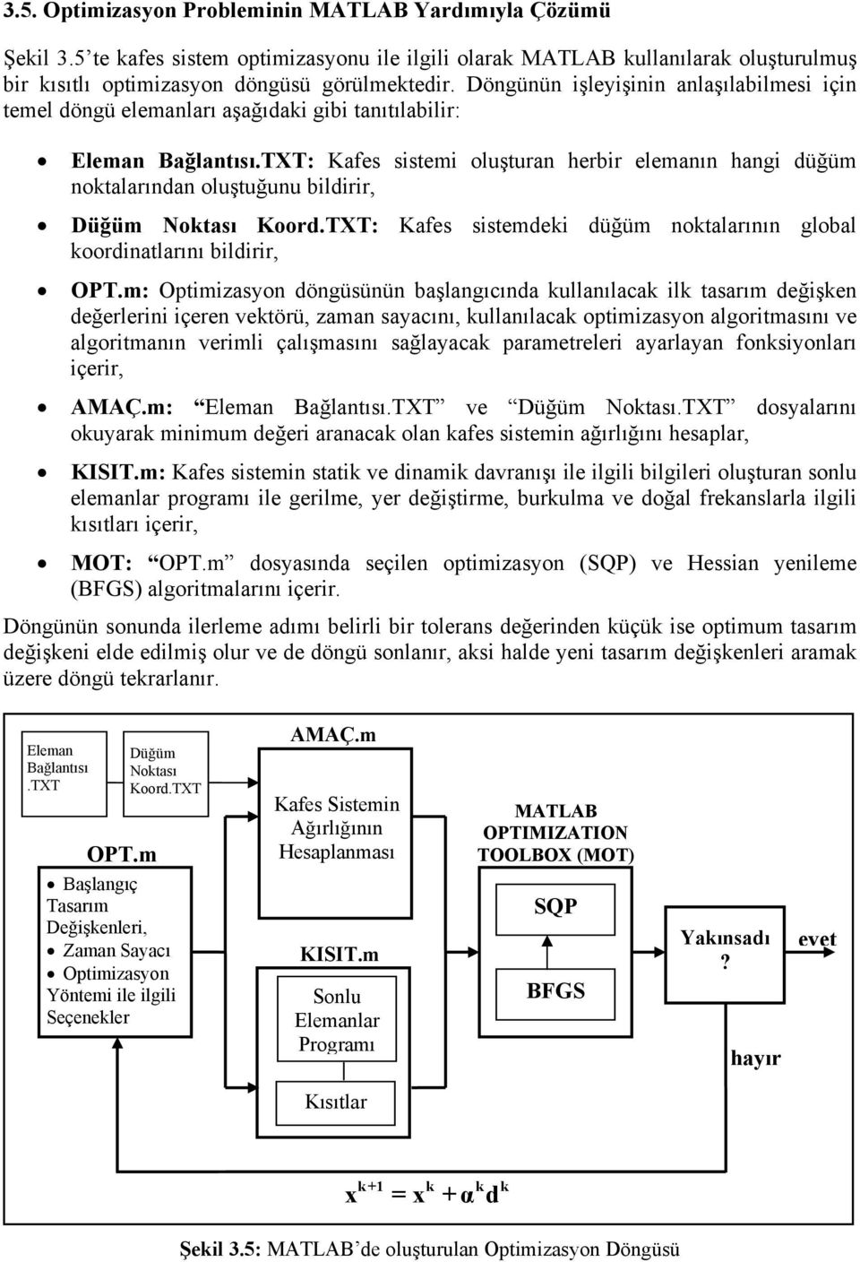 TXT: Kafes sstem oluşturan herbr elemanın hang düğüm noktalarından oluştuğunu bldrr, Düğüm Noktası Koord.TXT: Kafes sstemdek düğüm noktalarının global koordnatlarını bldrr, OPT.