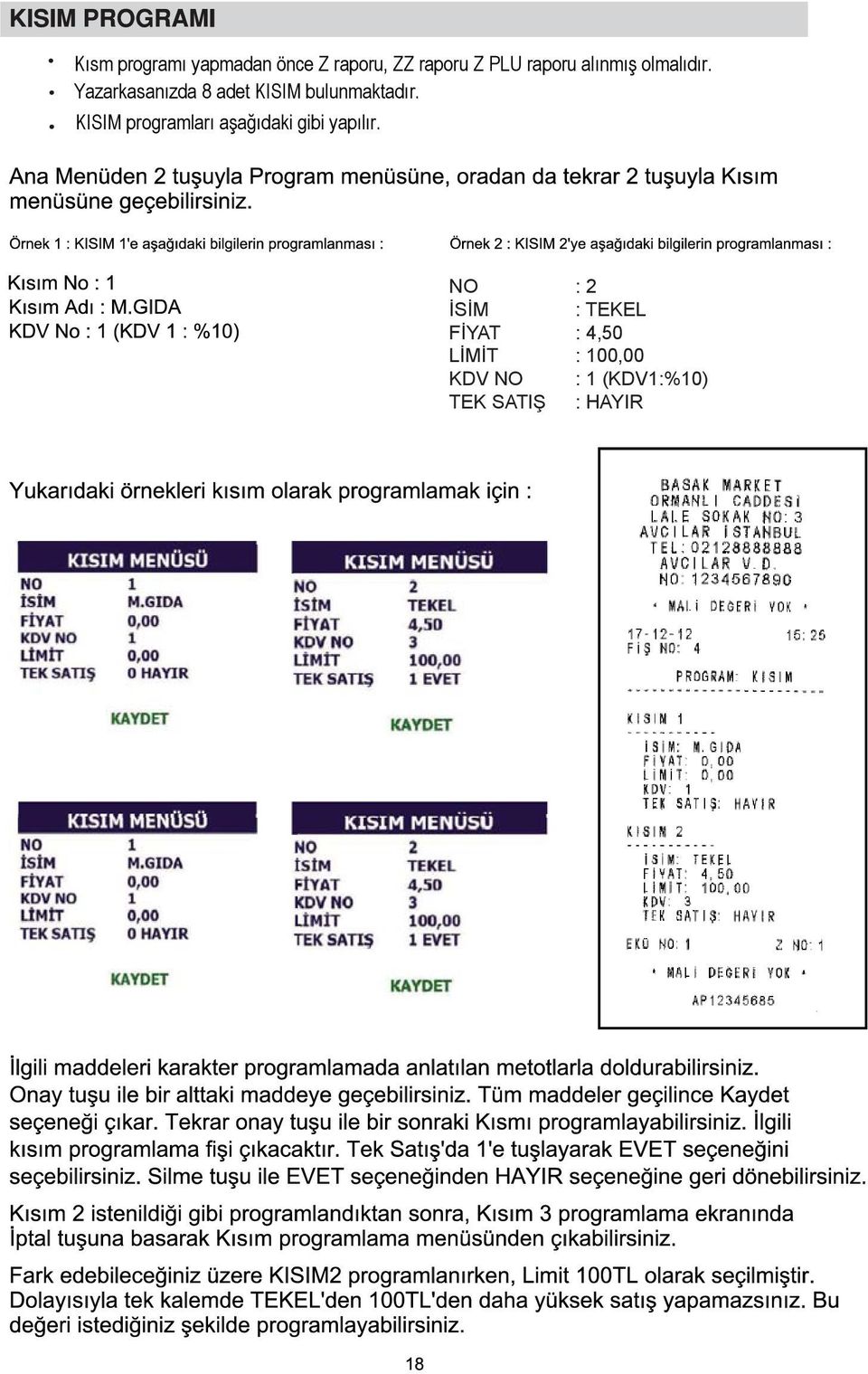 Yazarkasan zda 8 adet KISIM bulunmaktad