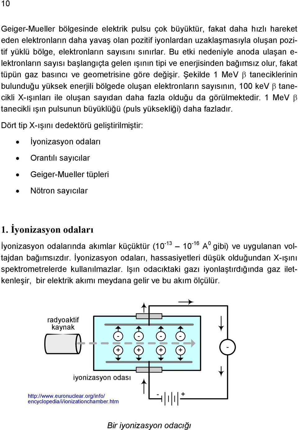 Şekilde 1 MeV taneciklerinin bulunduğu yüksek enerjili bölgede oluşan elektronların sayısının, 100 kev tanecikli X-ışınları ile oluşan sayıdan daha fazla olduğu da görülmektedir.