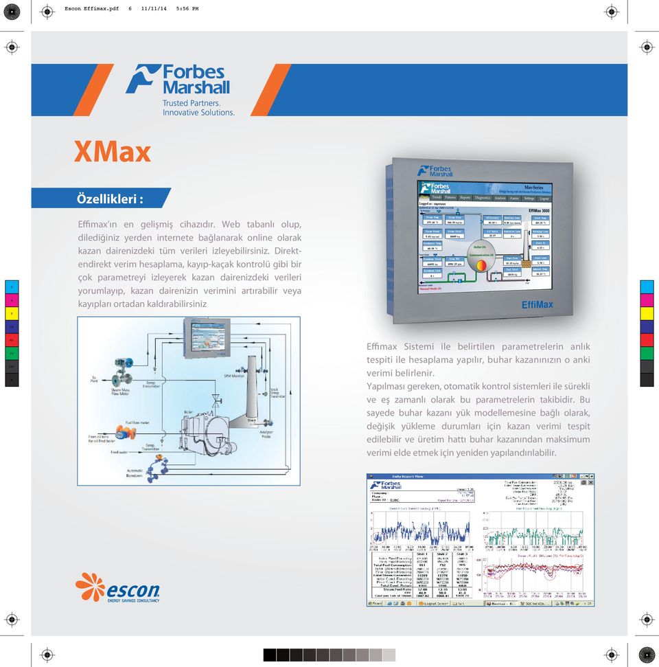 kaldırabilirsiniz Effimax Sistemi ile belirtilen parametrelerin anlık tespiti ile hesaplama yapılır, buhar kazanınızın o anki verimi belirlenir.