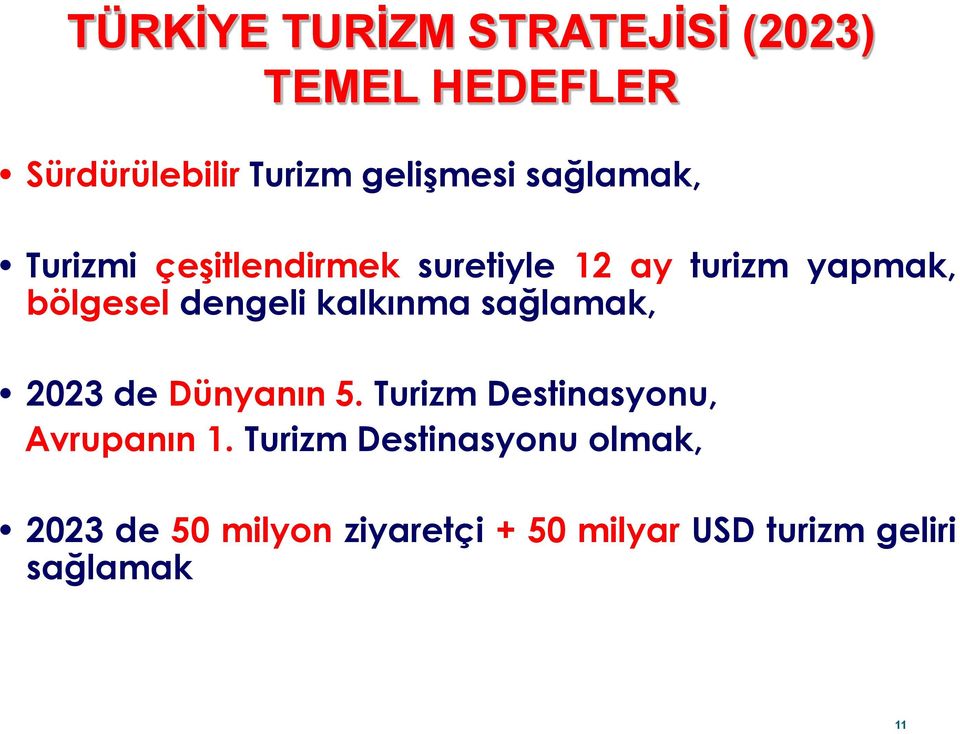 kalkınma sağlamak, 2023 de Dünyanın 5. Turizm Destinasyonu, Avrupanın 1.