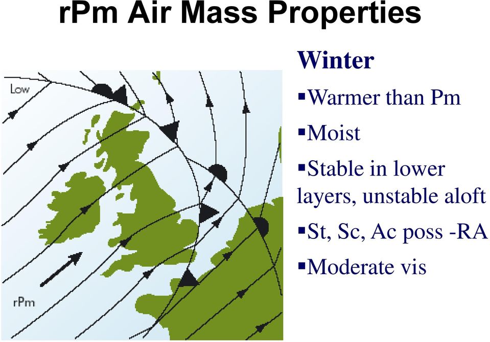 lower layers, unstable aloft