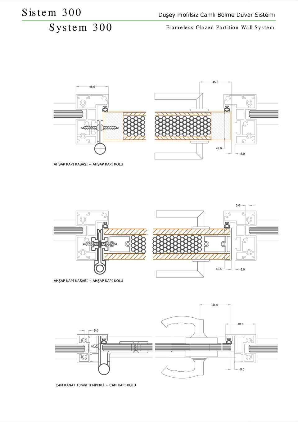 Partition Wall System 46.0 4 42.0 45.