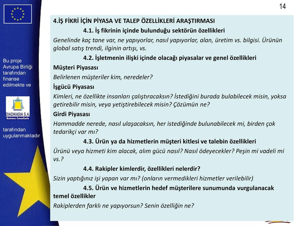 İşgücü Piyasası Kimleri, ne özellikte insanları çalıştıracaksın? İstediğini burada bulabilecek misin, yoksa getirebilir misin, veya yetiştirebilecek misin? Çözümün ne?