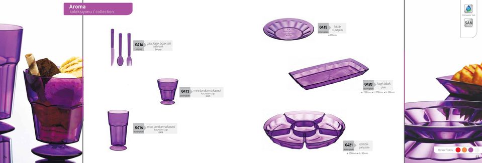 icecream cup 0,43 lt G420 +gelatin kayık tabak plate w: 150mm l: 270mm h: 30mm G414 +gelatin
