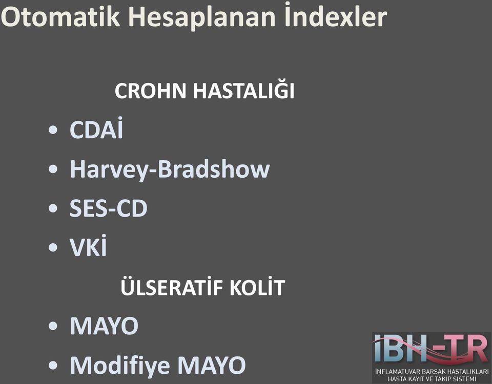 CDAİ Harvey-Bradshow SES-CD