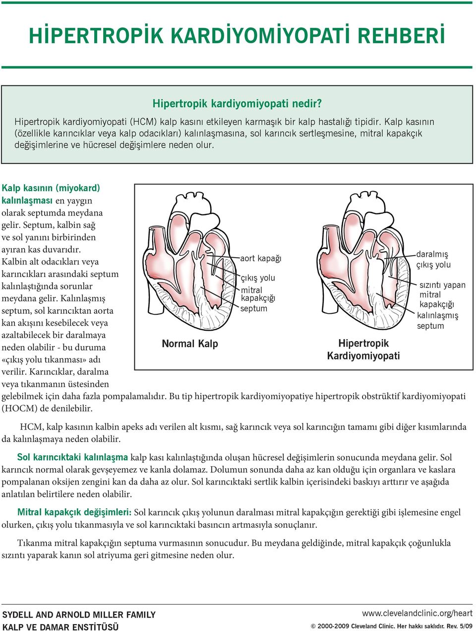 Kalp kasının (miyokard) kalınlaşması en yaygın olarak septumda meydana gelir. Septum, kalbin sağ ve sol yanını birbirinden ayıran kas duvarıdır.