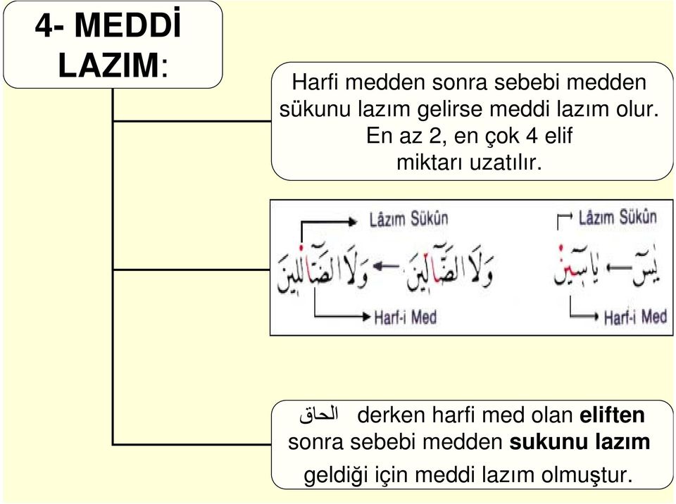 En az 2, en çok 4 elif miktarı uzatılır.