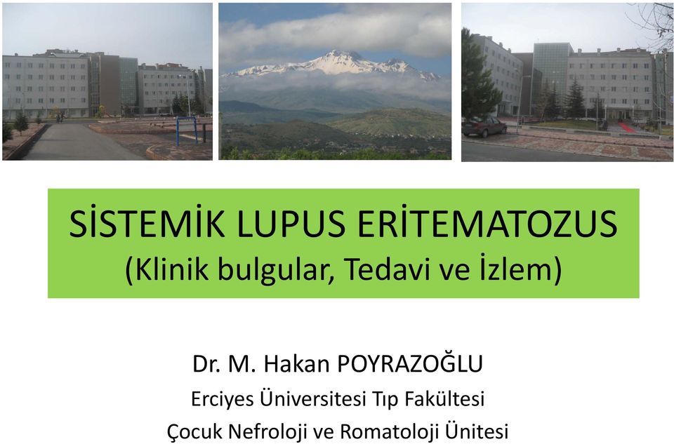Hakan POYRAZOĞLU Erciyes Üniversitesi