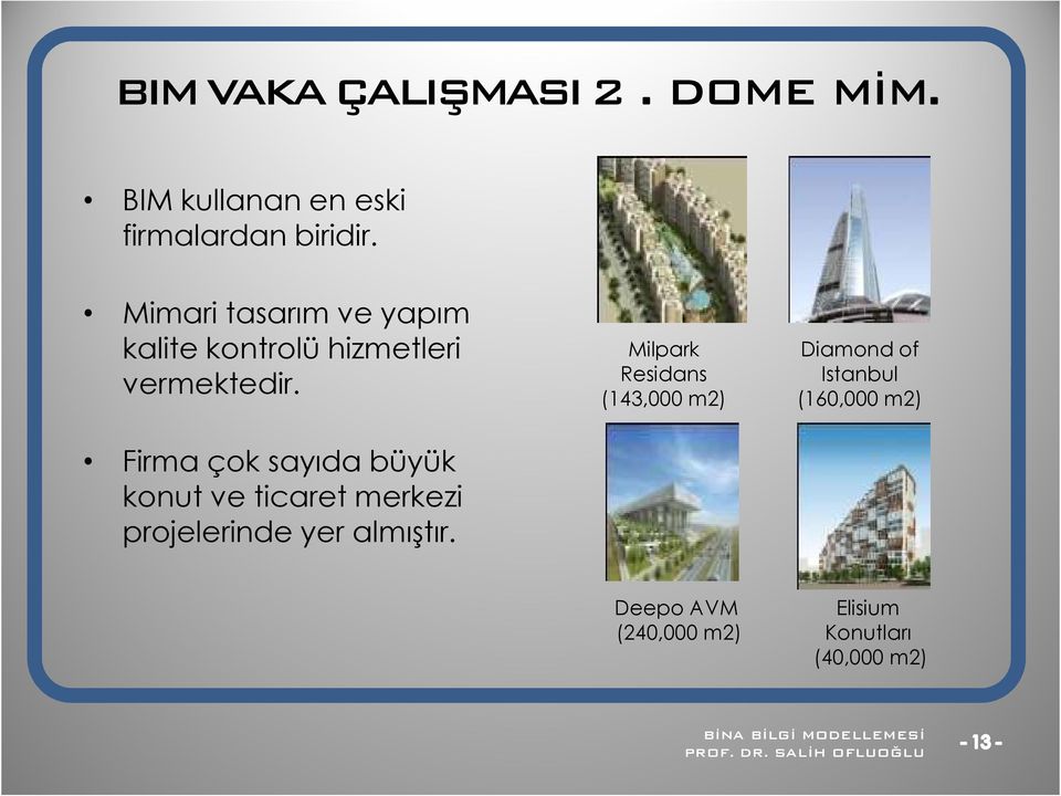 Milpark Diamond of Residans Istanbul (143,000 m2) (160,000 m2) Firma çok sayıda