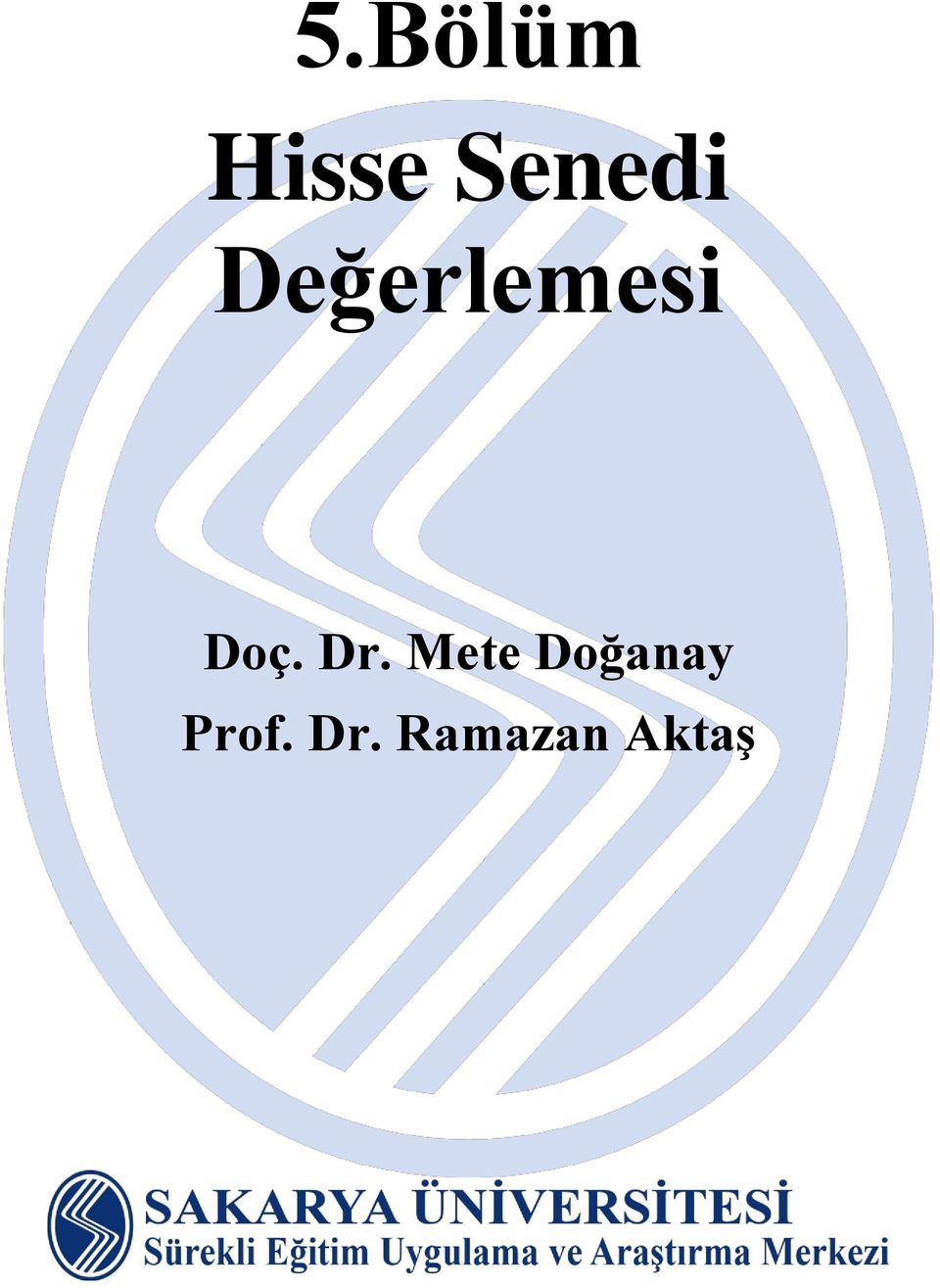 Doç. Dr.