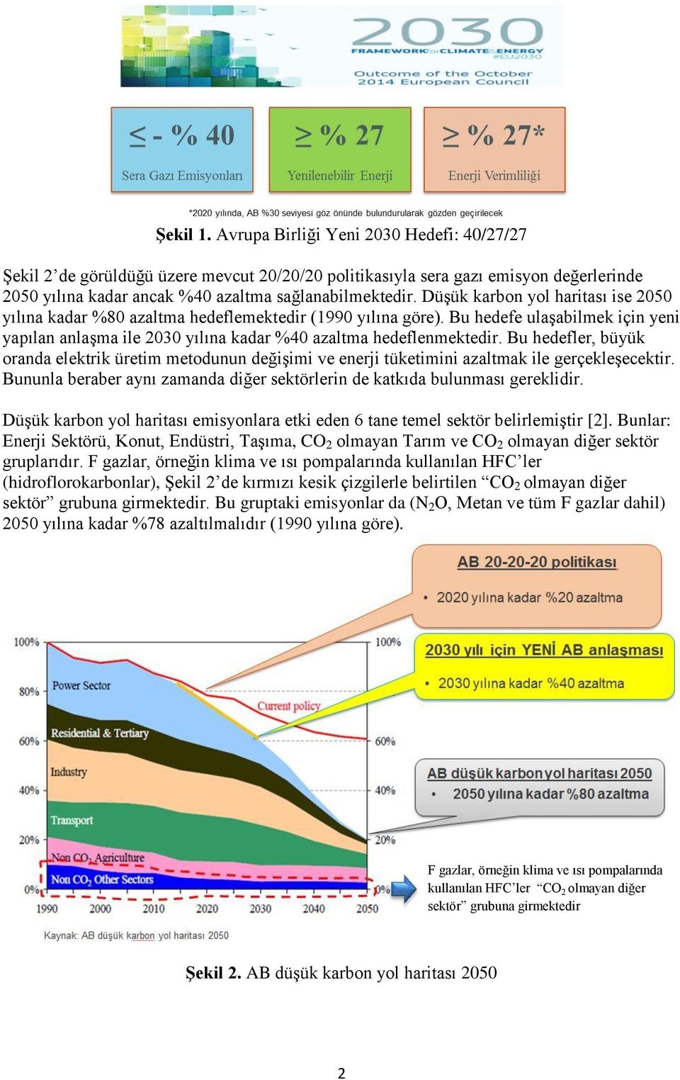 Bu hedefler, büyük oranda elektrik üretim metodunun değişimi ve enerji tüketimini azaltmak ile gerçekleşecektir. Bununla beraber aynı zamanda diğer sektörlerin de katkıda bulunması gereklidir.