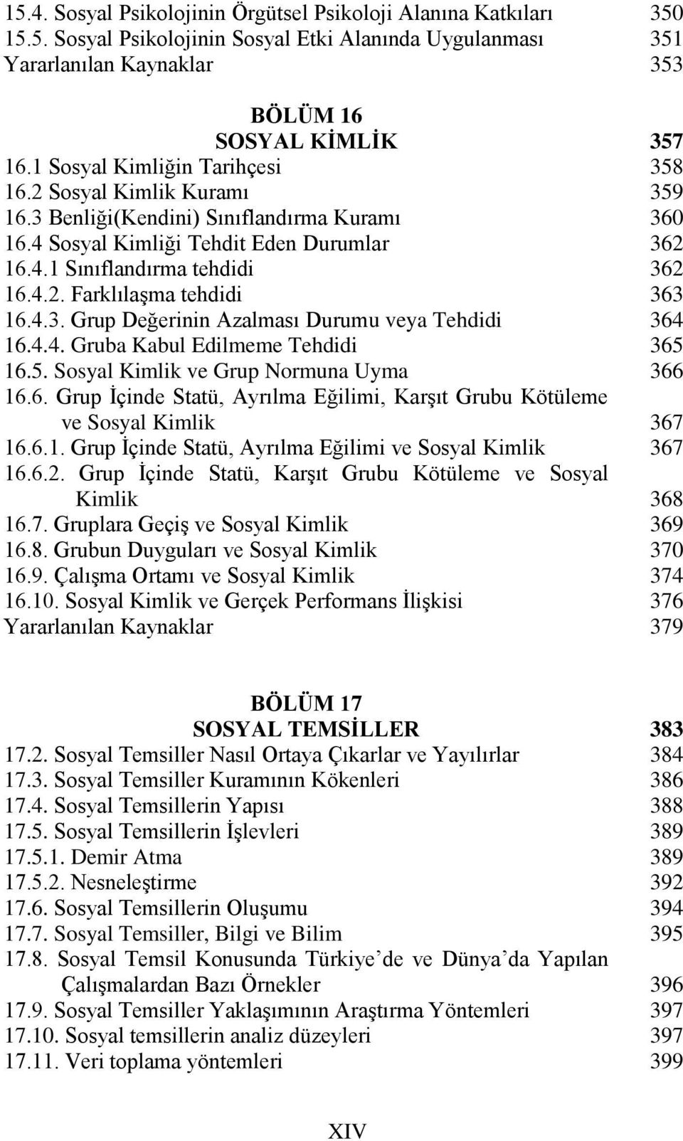 4.4. Gruba Kabul Edilmeme Tehdidi 16.5. Sosyal Kimlik ve Grup Normuna Uyma 16.6. Grup İçinde Statü, Ayrılma Eğilimi, Karşıt Grubu Kötüleme ve Sosyal Kimlik 16.6.1. Grup İçinde Statü, Ayrılma Eğilimi ve Sosyal Kimlik 16.