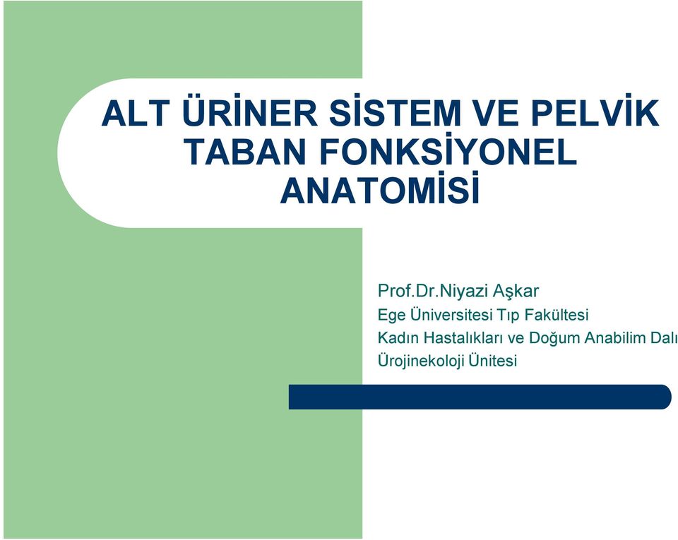 Niyazi Aşkar Ege Üniversitesi Tıp