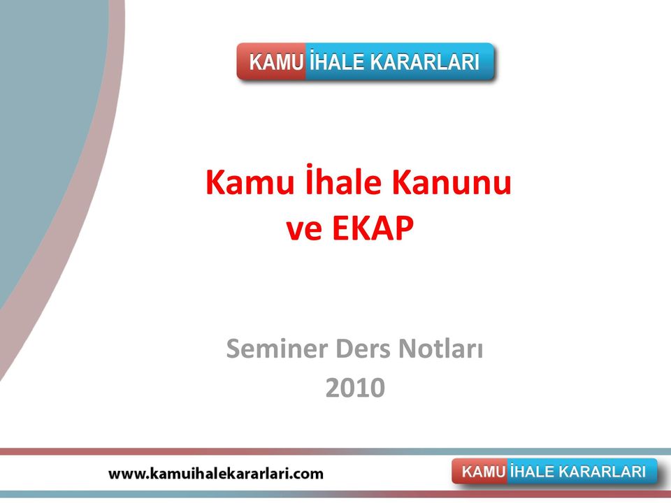 EKAP Seminer