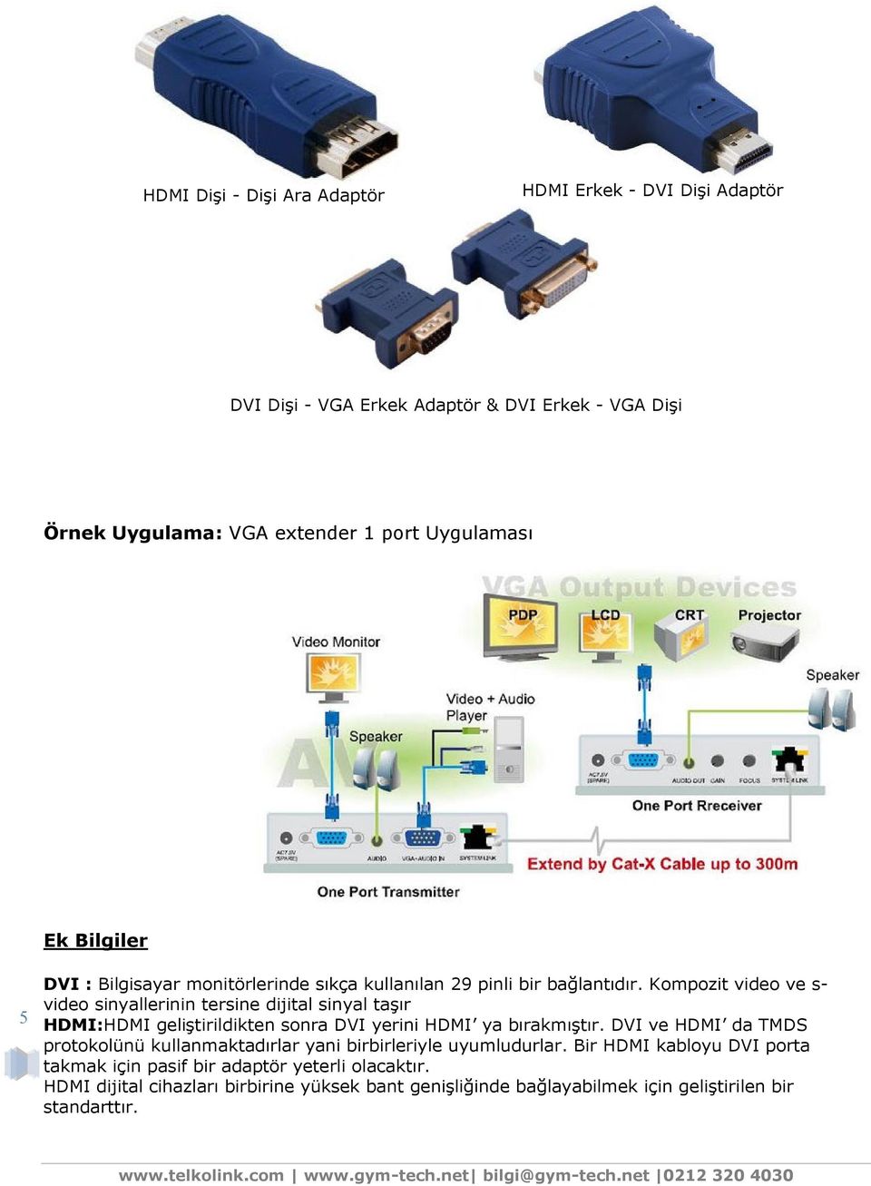 Kompozit video ve s- video sinyallerinin tersine dijital sinyal taşır HDMI:HDMI geliştirildikten sonra DVI yerini HDMI ya bırakmıştır.