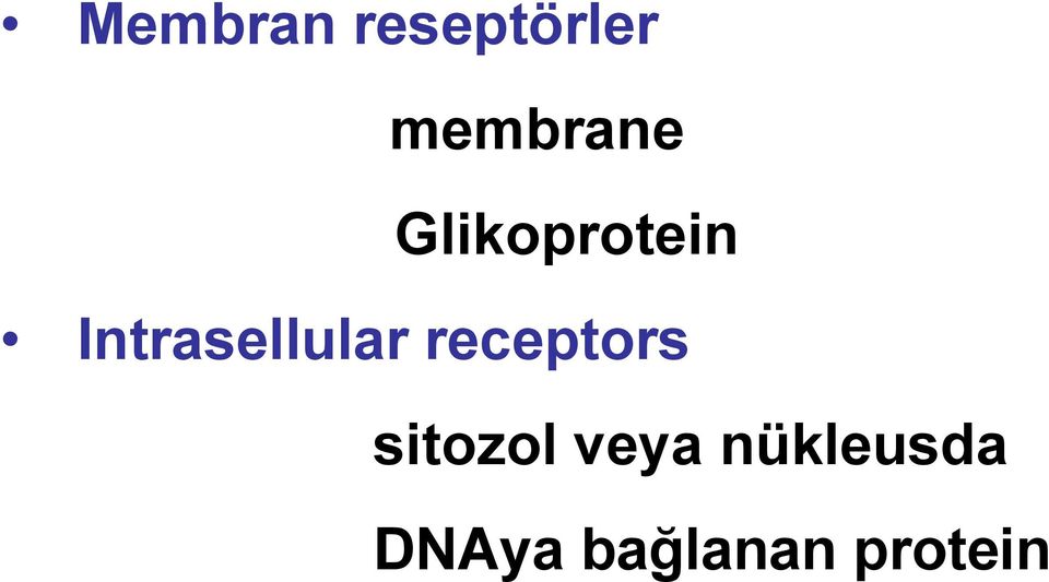 Intrasellular receptors