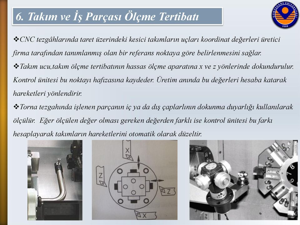 Kontrol ünitesi bu noktayı hafızasına kaydeder. Üretim anında bu değerleri hesaba katarak hareketleri yönlendirir.