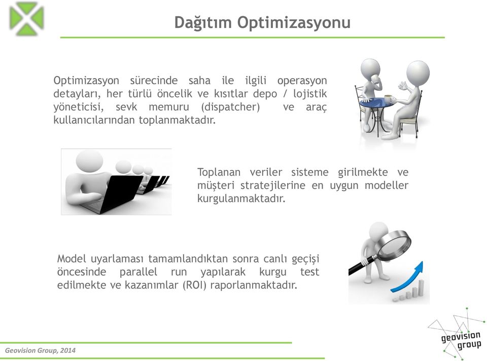 Dağıtım Optimizasyonu Toplanan veriler sisteme girilmekte ve müşteri stratejilerine en uygun modeller