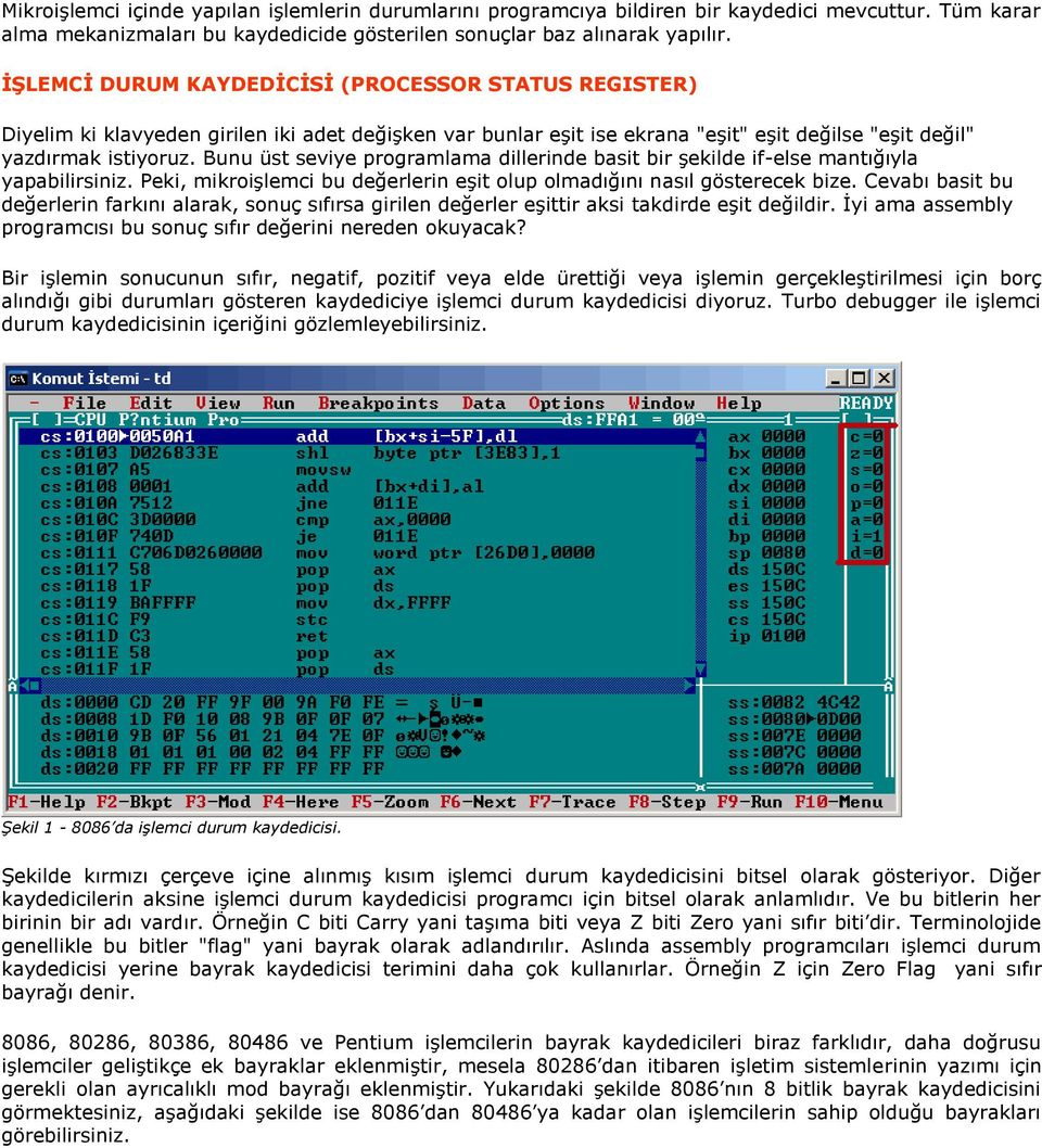 Bunu üst seviye programlama dillerinde basit bir şekilde if-else mantığıyla yapabilirsiniz. Peki, mikroişlemci bu değerlerin eşit olup olmadığını nasıl gösterecek bize.