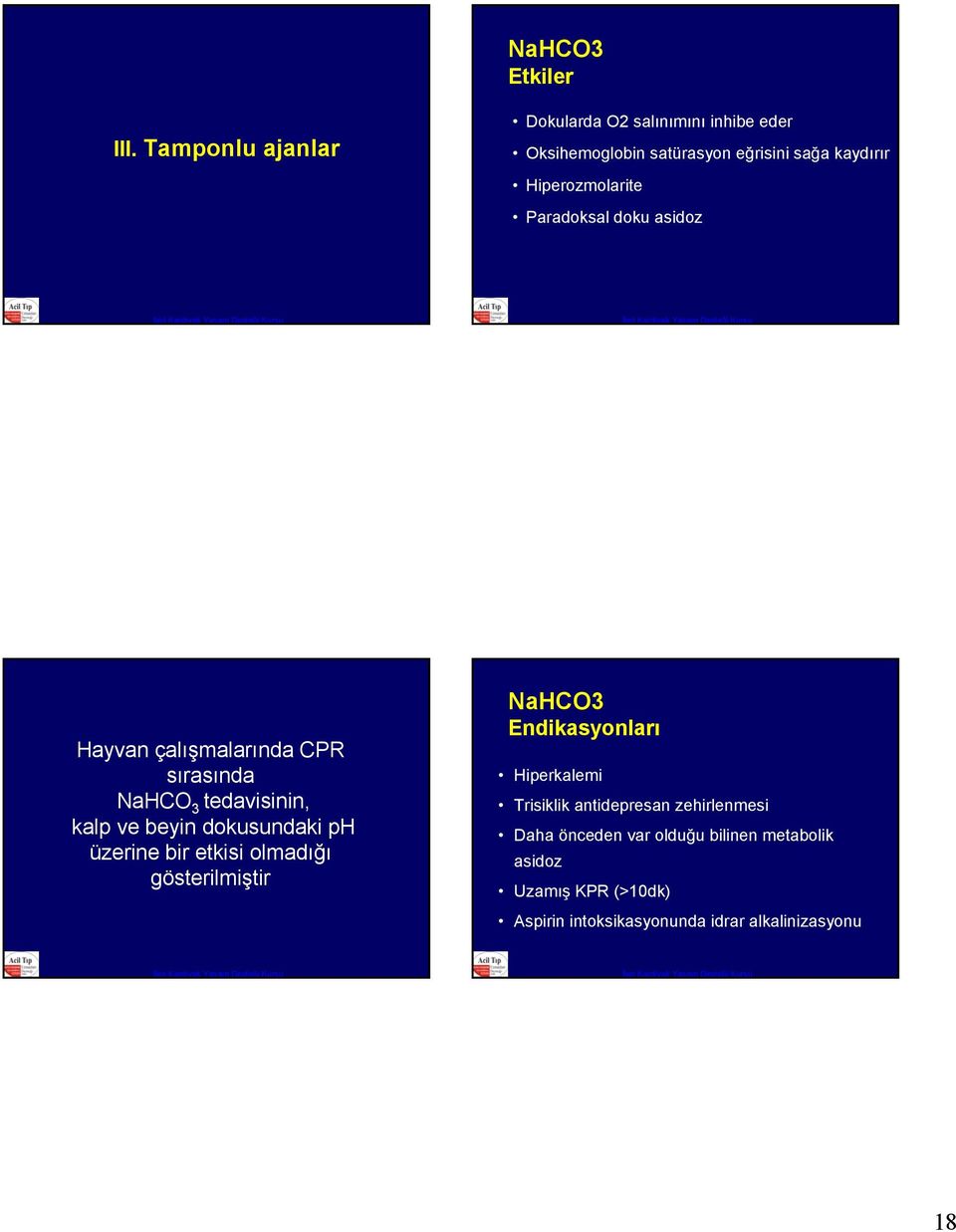 Hiperozmolarite Paradoksal doku asidoz Hayvan çalışmalarında CPR sırasında NaHCO 3 tedavisinin, kalp ve beyin