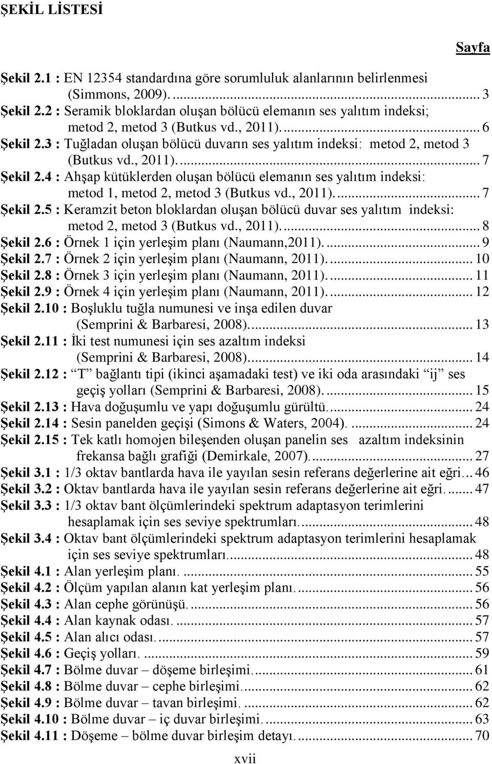 3 : Tuğladan oluşan bölücü duvarın ses yalıtım indeksi: metod 2, metod 3 (Butkus vd., 2011).... 7 Şekil 2.
