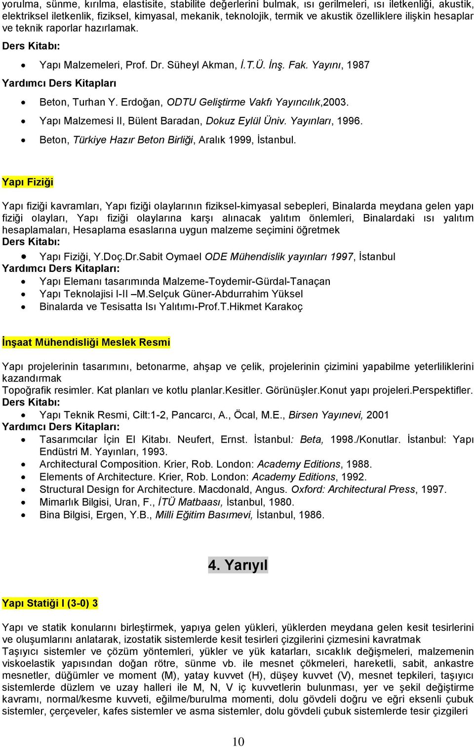 Yapı Malzemesi II, Bülent Baradan, Dokuz Eylül Üniv. Yayınları, 1996. Beton, Türkiye Hazır Beton Birliği, Aralık 1999, İstanbul.