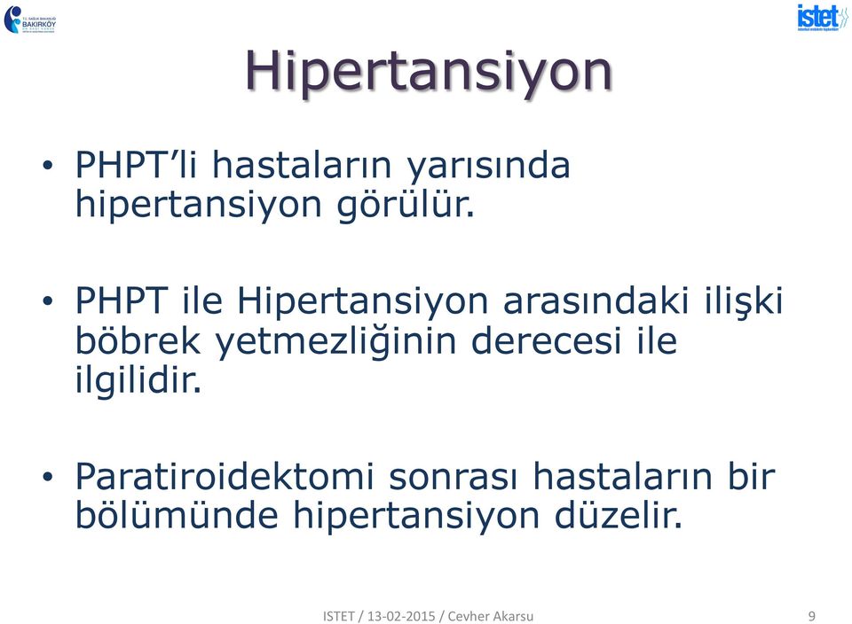 PHPT ile Hipertansiyon arasındaki ilişki böbrek