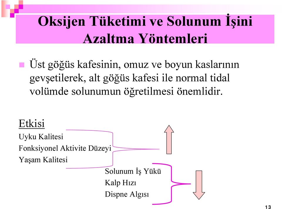 volümde solunumun öğretilmesi önemlidir.