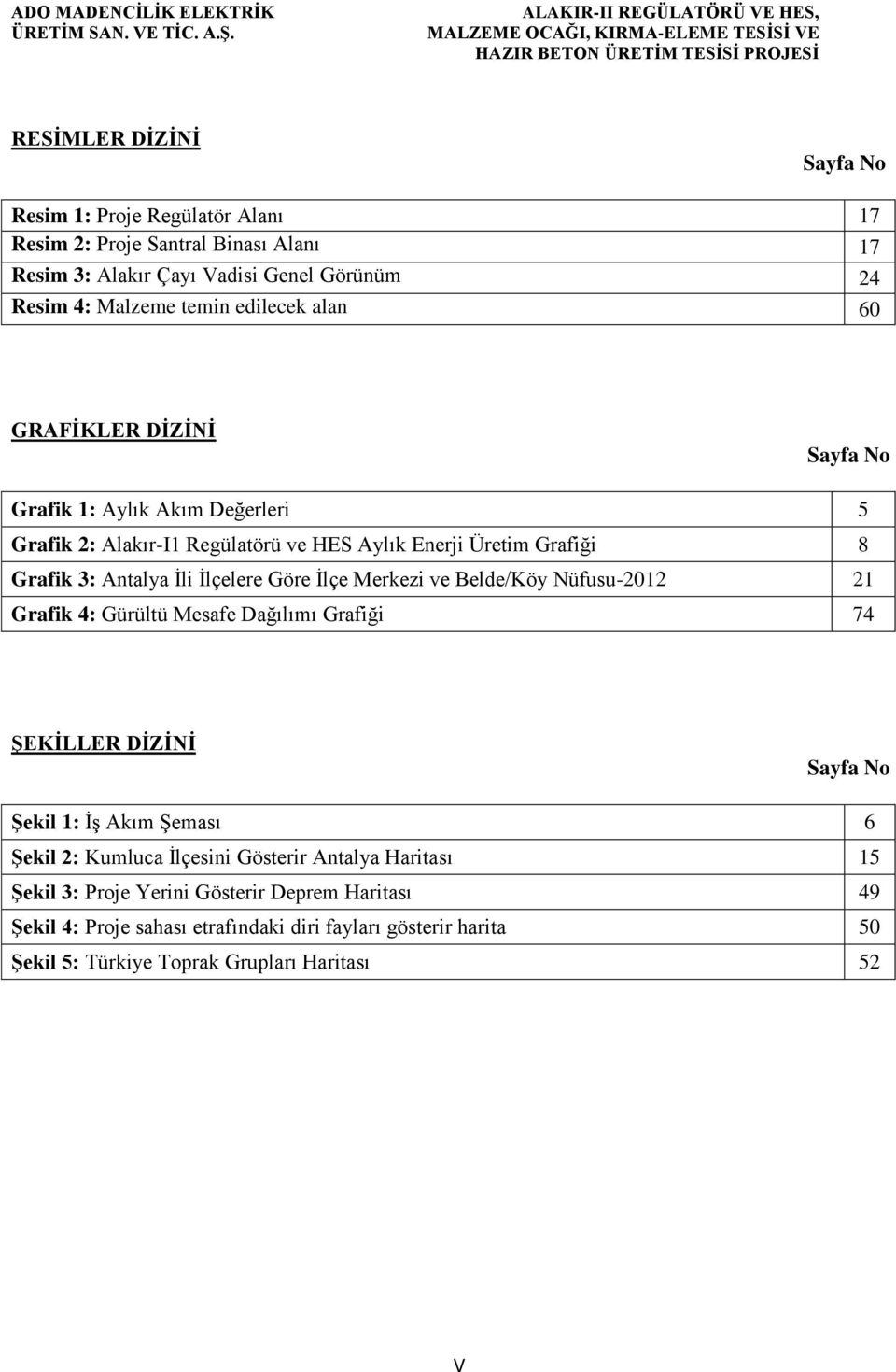 İlçe Merkezi ve Belde/Köy Nüfusu-2012 21 Grafik 4: Gürültü Mesafe Dağılımı Grafiği 74 ŞEKİLLER DİZİNİ Sayfa No Şekil 1: İş Akım Şeması 6 Şekil 2: Kumluca İlçesini Gösterir