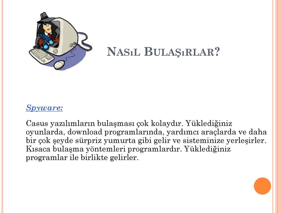 bir çok şeyde sürpriz yumurta gibi gelir ve sisteminize yerleşirler.