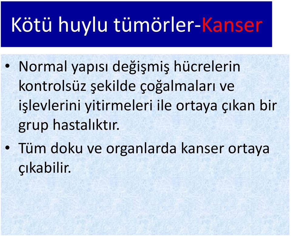 işlevlerini yitirmeleri ile ortaya çıkan bir grup