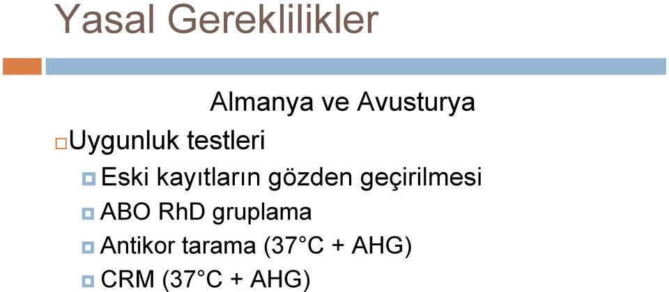 kayıtların gözden geçirilmesi ABO RhD