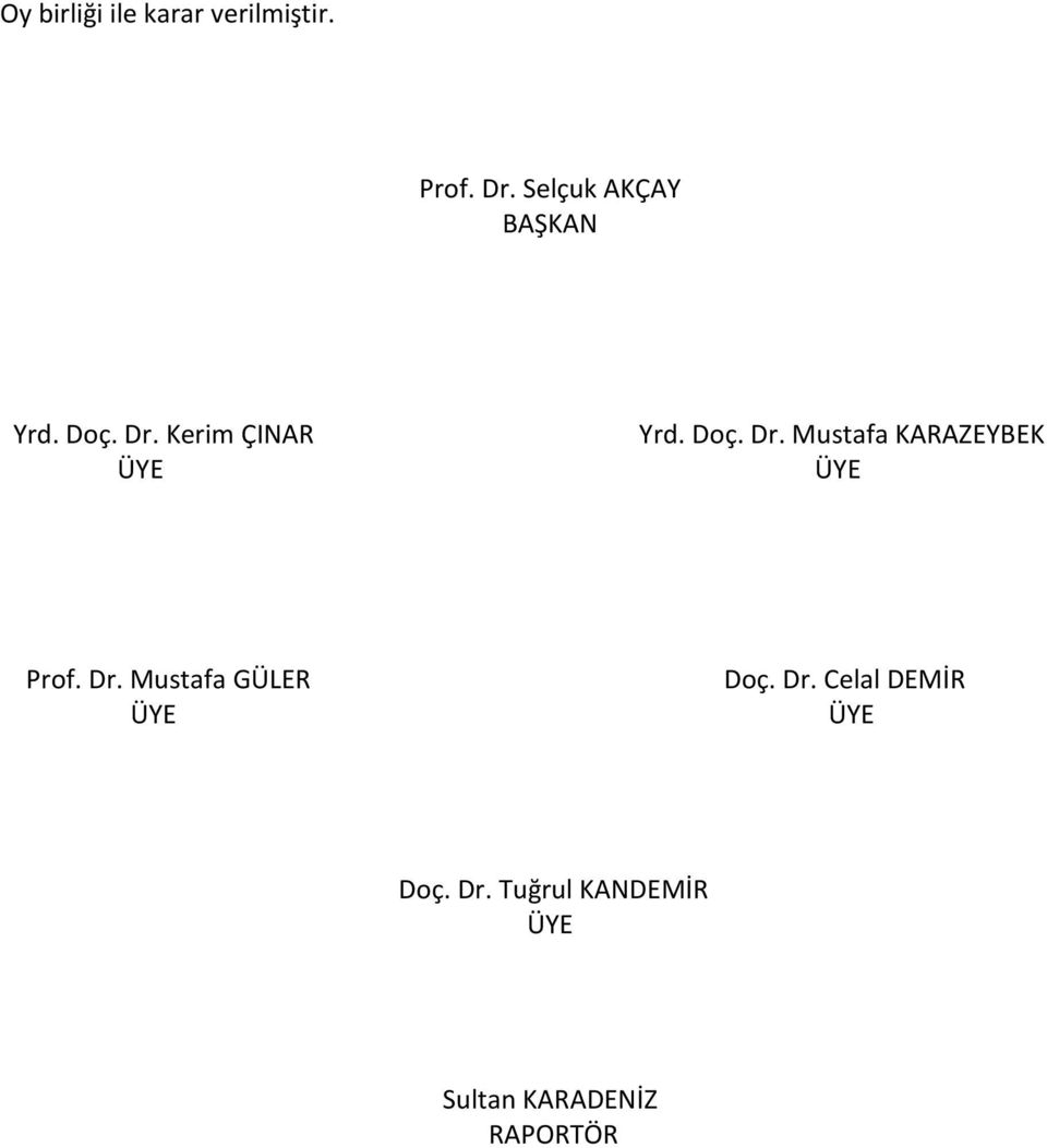 Kerim ÇINAR Yrd. Doç. Dr. Mustafa KARAZEYBEK Prof. Dr. Mustafa GÜLER Doç.