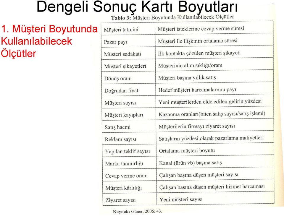 Müşteri Boyutunda