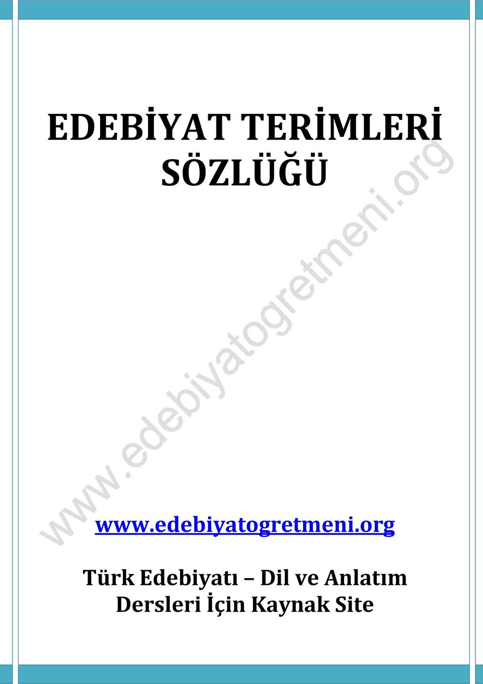 org Türk Edebiyatı Dil ve