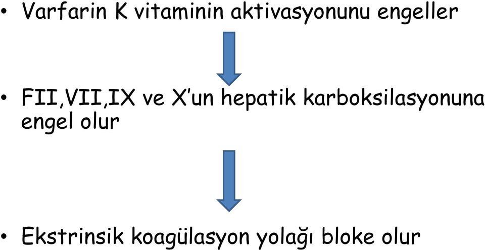 hepatik karboksilasyonuna engel