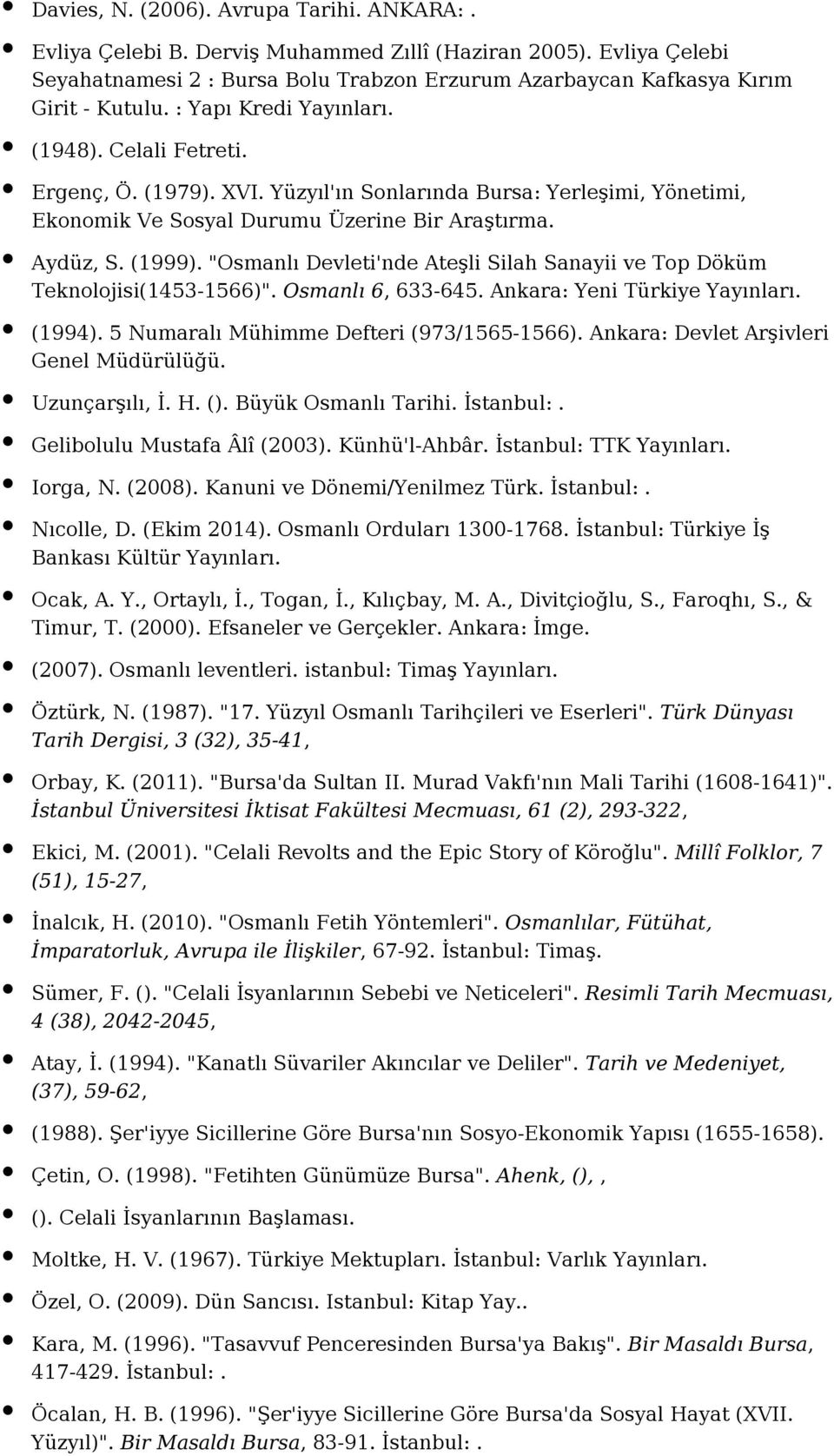 "Osmanlı Devleti'nde Ateşli Silah Sanayii ve Top Döküm Teknolojisi(1453-1566)". Osmanlı 6, 633-645. Ankara: Yeni Türkiye (1994). 5 Numaralı Mühimme Defteri (973/1565-1566).