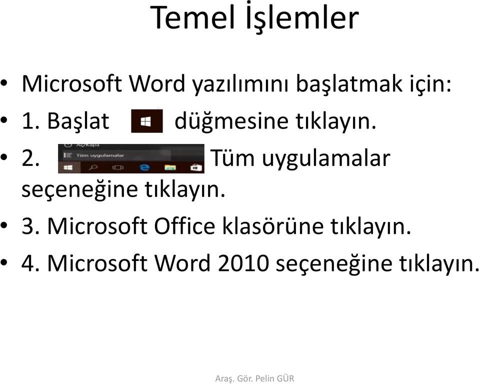 Tüm uygulamalar seçeneğine tıklayın. 3.