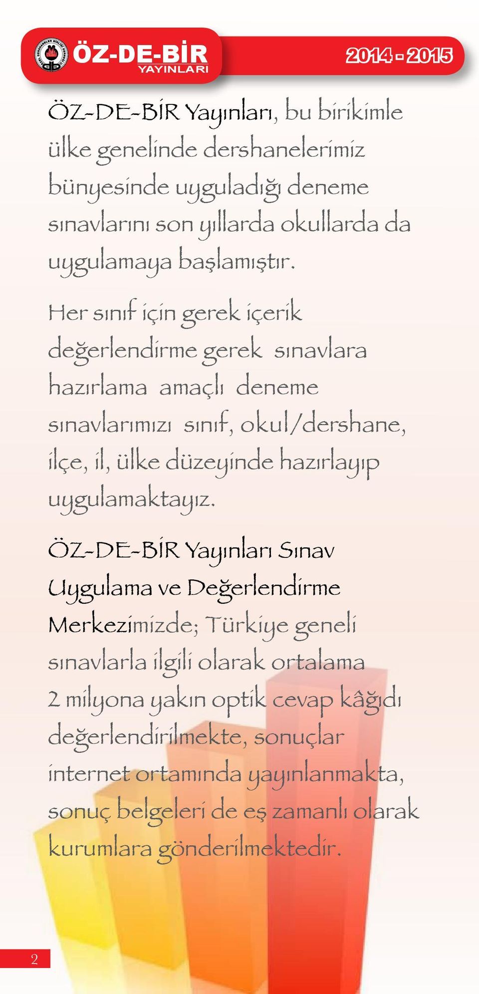 Her sınıf için gerek içerik değerlendirme gerek sınavlara hazırlama amaçlı deneme sınavlarımızı sınıf, okul/dershane, ilçe, il, ülke düzeyinde