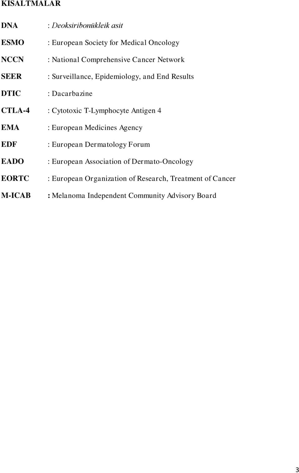 T-Lymphocyte Antigen 4 EMA EDF EADO EORTC M-ICAB : European Medicines Agency : European Dermatology Forum : European