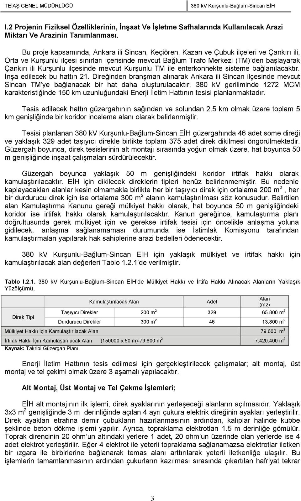 Kurşunlu ilçesinde mevcut Kurşunlu TM ile enterkonnekte sisteme bağlanılacaktır. İnşa edilecek bu hattın 21.