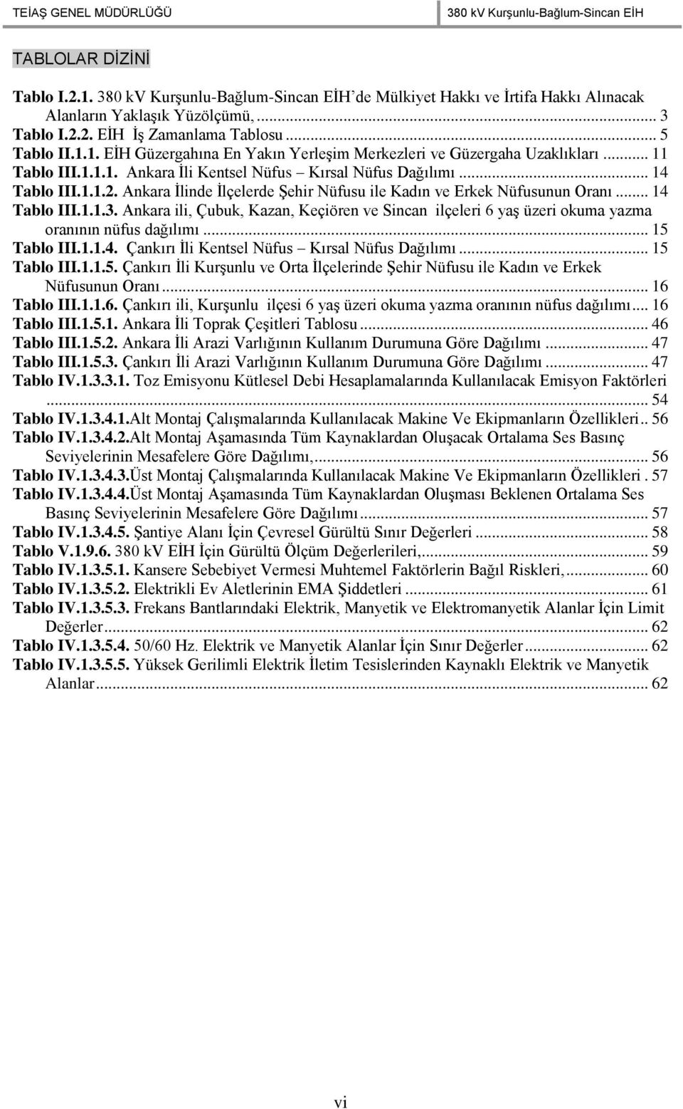 Ankara ili, Çubuk, Kazan, Keçiören ve Sincan ilçeleri 6 yaş üzeri okuma yazma oranının nüfus dağılımı... 15 Tablo III.1.1.4. Çankırı İli Kentsel Nüfus Kırsal Nüfus Dağılımı... 15 Tablo III.1.1.5. Çankırı İli Kurşunlu ve Orta İlçelerinde Şehir Nüfusu ile Kadın ve Erkek Nüfusunun Oranı.