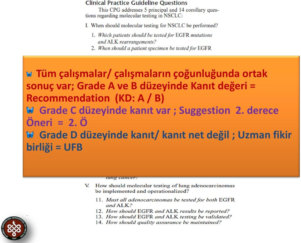 B) Grade C düzeyinde kanıt var ; Suggestion 2. derece Öneri = 2.