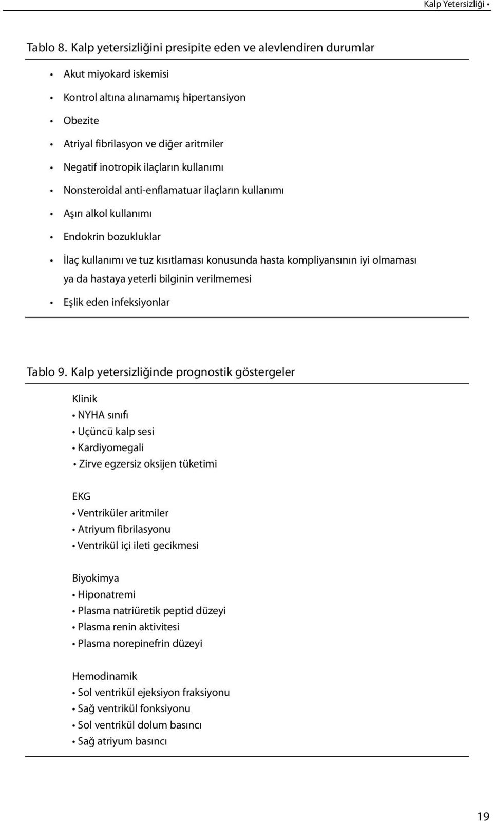 ro pik ilaç la rın kul la nı mı Nonsteroidal anti-enflamatuar ilaçların kullanımı Aşı rı al kol kul la nı mı En dok rin bo zuk luk lar İlaç kullanımı ve tuz kısıtlaması konusunda hasta kompliyansının