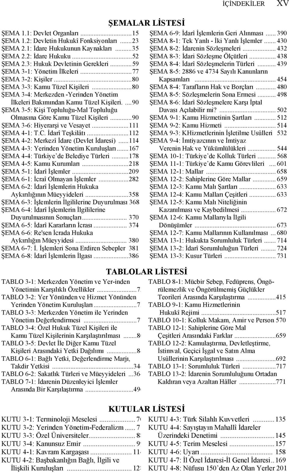 ...90 ŞEMA 3-5: Kişi Topluluğu-Mal Topluluğu Olmasına Göre Kamu Tüzel Kişileri...90 ŞEMA 3-6: Hiyerarşi ve Vesayet...111 ŞEMA 4-1: T.C. İdarî Teşkilâtı...112 ŞEMA 4-2: Merkezî İdare (Devlet İdaresi).