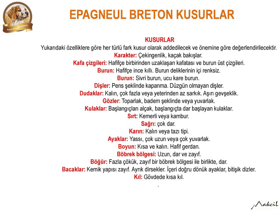 Dişler: Pens şeklinde kapanma. Düzgün olmayan dişler. Dudaklar: Kalın, çok fazla veya yeterinden az sarkık. Aşırı gevşeklik. Gözler: Toparlak, badem şeklinde veya yuvarlak.