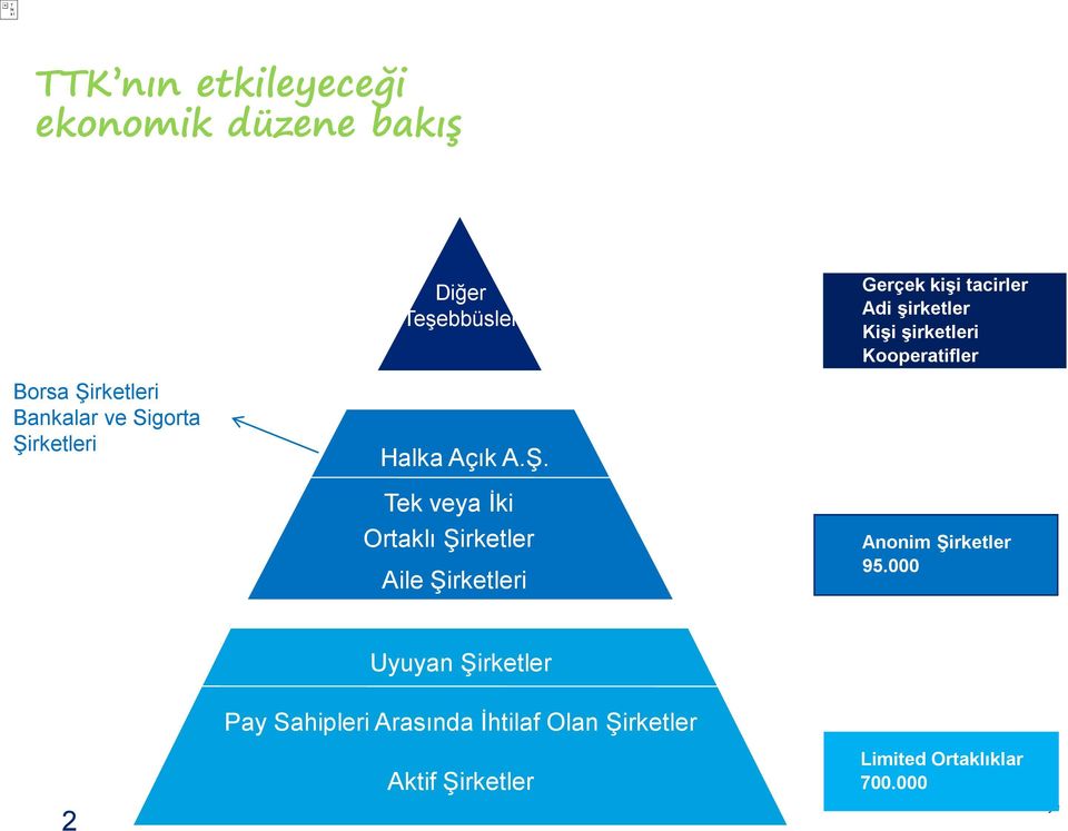 Tek veya İki Ortaklı Şirketler Aile Şirketleri Gerçek kişi tacirler Adi şirketler Kişi şirketleri