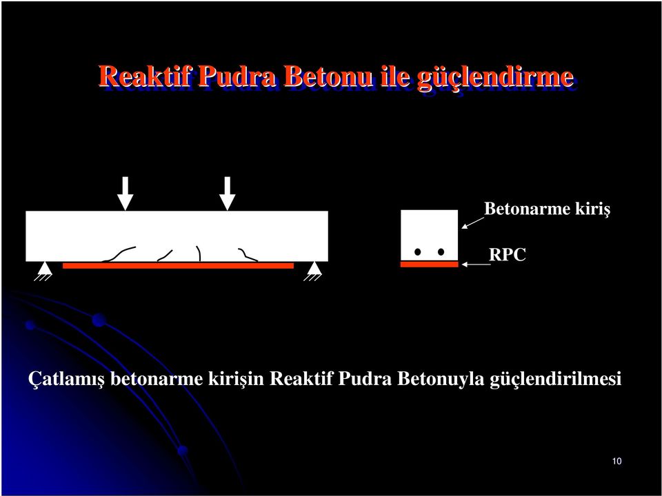 Çatlamış betonarme kirişin