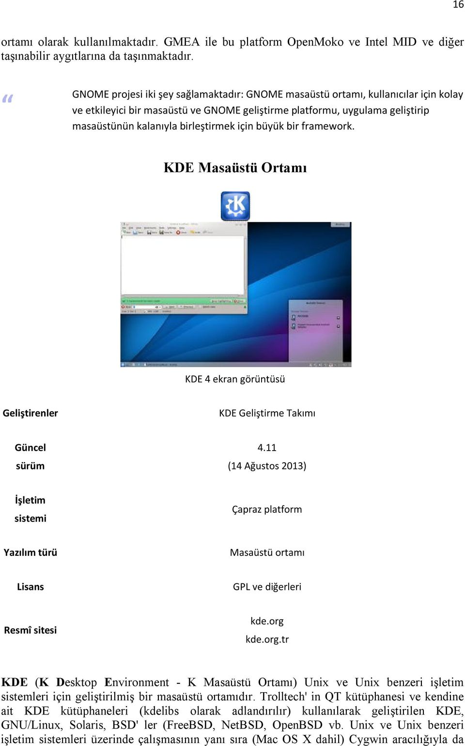 için büyük bir framework. KDE Masaüstü Ortamı KDE 4 ekran görüntüsü Geliştirenler KDE Geliştirme Takımı Güncel sürüm 4.